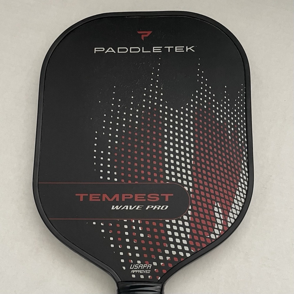 Paddletek The Badger Edition Tempest Wave Pro Pickleball Paddle Red 7.9 oz